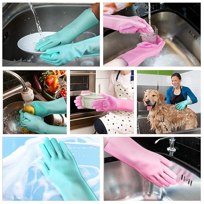 Silicone Cleaning Gloves (قفازات تنظيف من السيليكون)